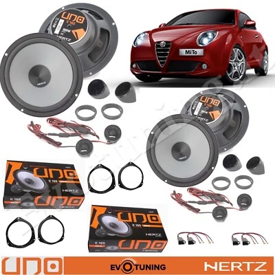 KIT 8 Casse Altoparlanti Hertz K165 Anteriori e Posteriori per Alfa Romeo Mito