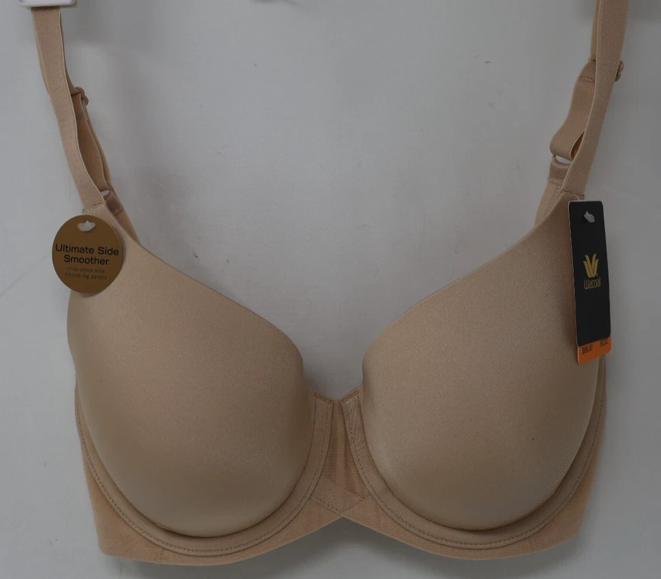 Wacoal Ultimate Side Smoother Contour T-Shirt Bra size 30DD Tan Style 853281 - Image 4 of 4