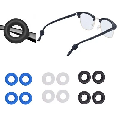 NEXTGEN GRIP 12X Eyeglasses Ear Grip Temple Tips Eyewear Retainer,-6 Pairs(Black,clear,Blue)