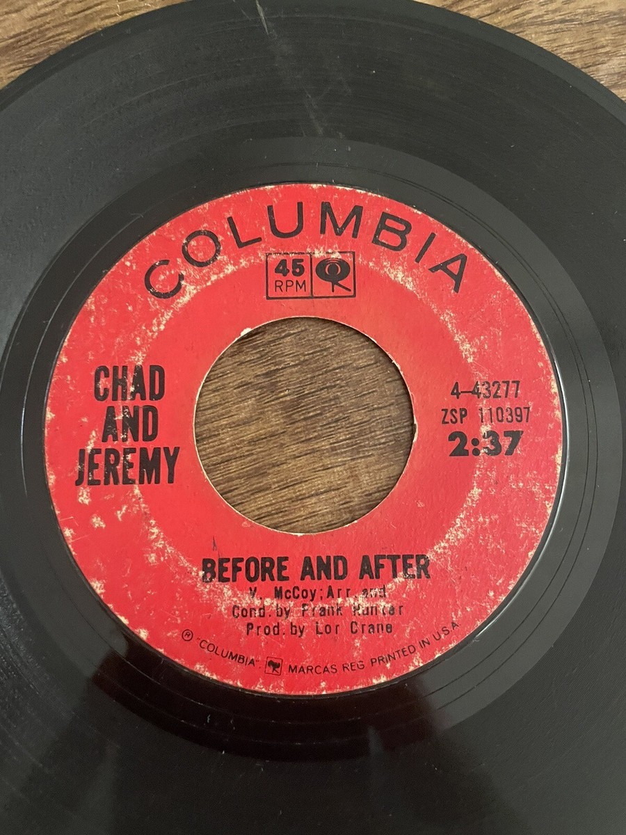 Chad & Jeremy - Single 7' Vinyl 45 Rpm- 1965- Columbia Records | eBay