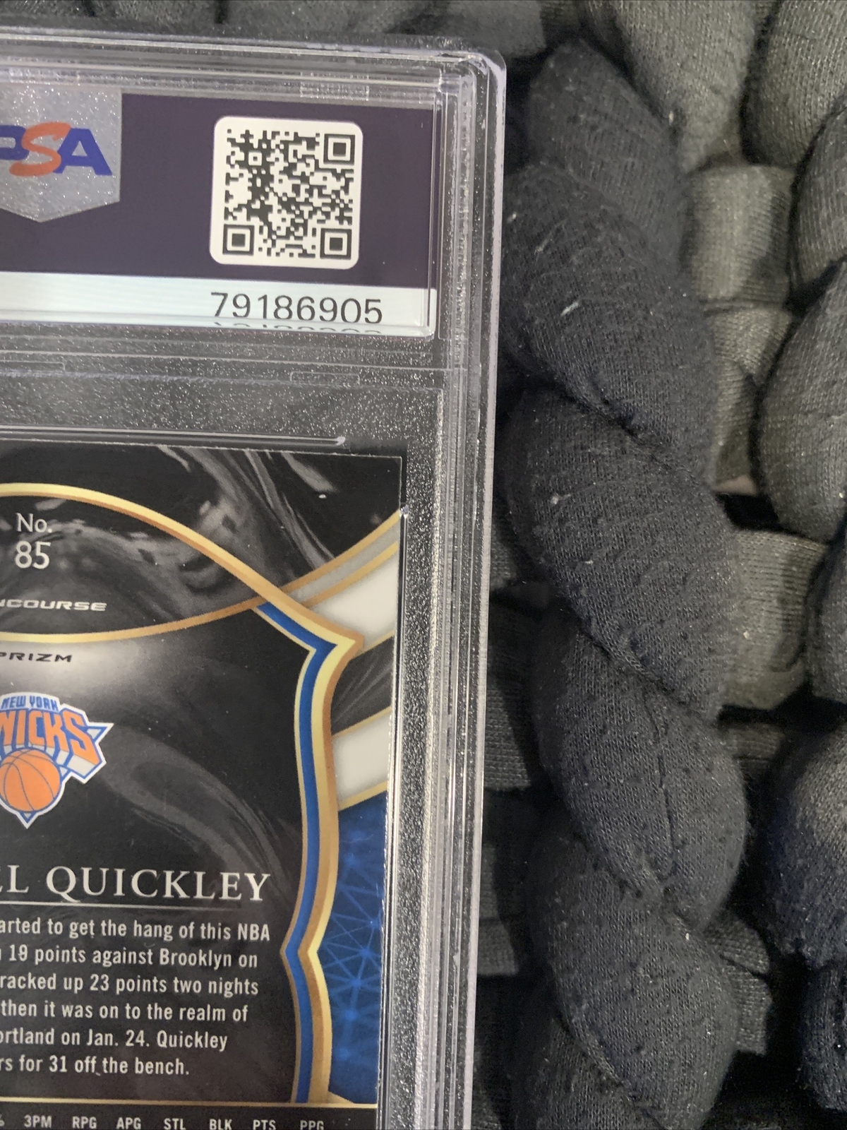 Immanuel Quickley Red/White/Green Cracked Ice 2020 Panini Select #85 PSA 10 view 20
