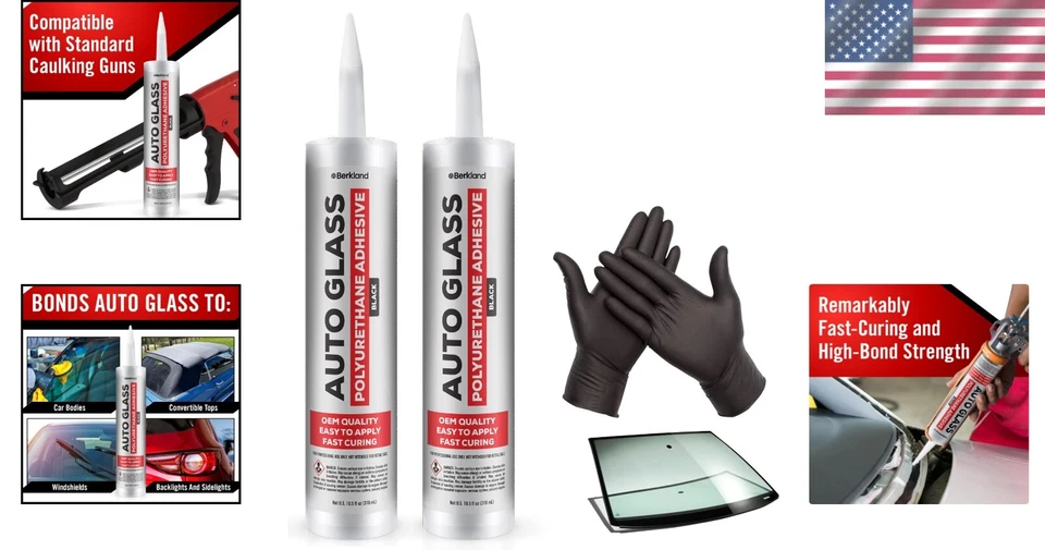 2-Pack Fast Curing Automotive Windshield Sealant – High Bond Strength Adhesive - Image 2 of 4