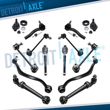 14pc Front Rear Lower Control Arms Tierods Sway Bars for Ford Fusion MKZ Milan