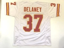 UNSIGNED CUSTOM Sewn Stitched Joe Delaney White Jersey - M, L, XL, 2XL