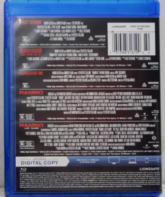 Rambo: 5-Film Complete Collection 1-5 (Blu-ray + Digital) *NEW