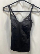 RUBY RIBBON Size 32 Black Ultimate Cami Tank Shapewear With Mash Lace Decorated