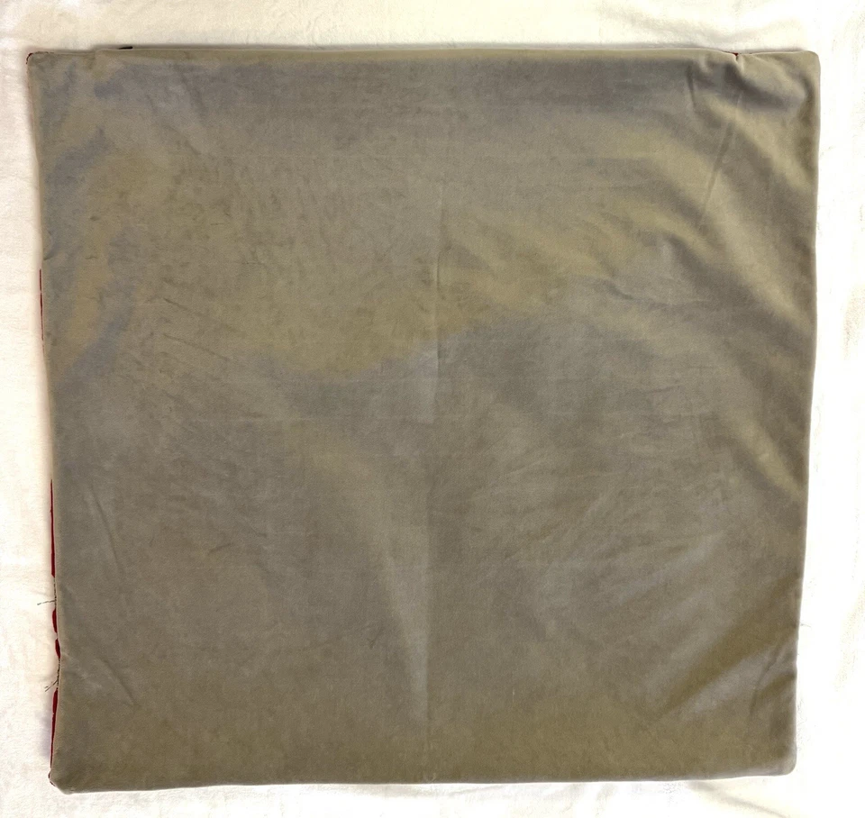 Juego de 3 fundas de almohada de terciopelo damasco corte rosa rojo 24” y 24x15” decoración hecha en el Reino Unido Foto 3 de 4