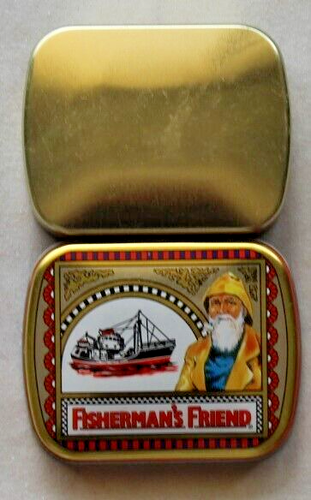 Vintage Empty Fisherman's Friend Lozenge Lidded Tin - Picture 4 of 5