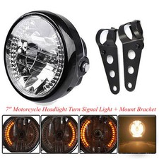 Universal 7" Motorcycle Motorbike Headlight LED Front Light Headlamp  Bracket