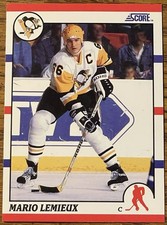 Mario Lemieux 1990-91 SCORE Hockey Card #2 Pittsburgh Penguins NHL HOF Free Ship