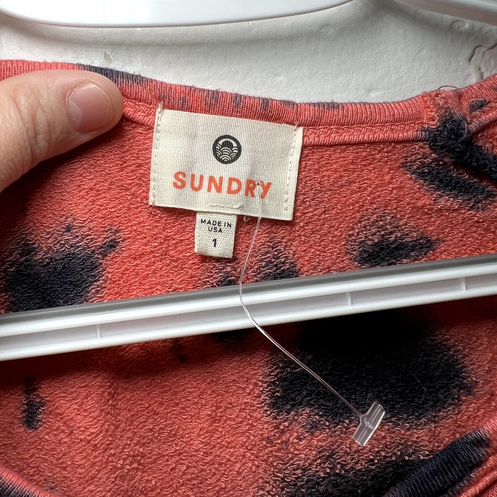 NWOT Sundry bleach tie dye sweater womens 1 boho chic casual artsy normcore