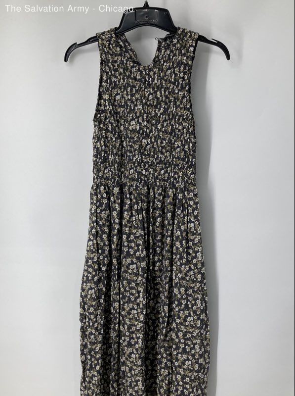Madewell Womens Multicolor Floral Sleeveless Midi Fit & Flare Dress Size Small