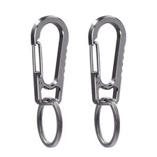 Titanium Heavy Duty Keychain Carabiner, EDC Key Clip Anti-Lost Quick Released...