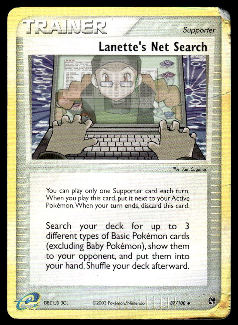 Pokemon TCG Sandstorm #87/100 Lanette's Net Search Reverse DMG