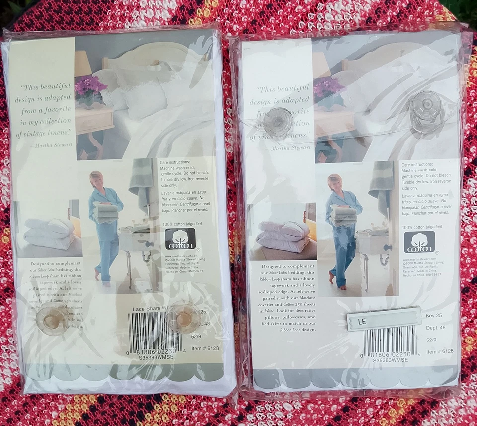 Lazo de cinta diario Martha Stewart farsa estándar 200 hilos 100 % algodón Foto 3 de 4