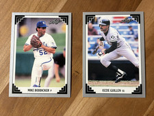 1991 Leaf Baseball Cards (2) Ozzie Guillen #331, Mike Boddicker #330 Pack Fresh