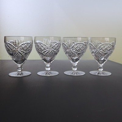 Vintage große Edinburgh geschliffenes Glas Kristallkelche - handgefertigt in Schottland