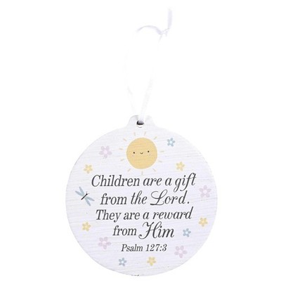 Ornament Kinder Sind Ein Geschenk Weiß MDF