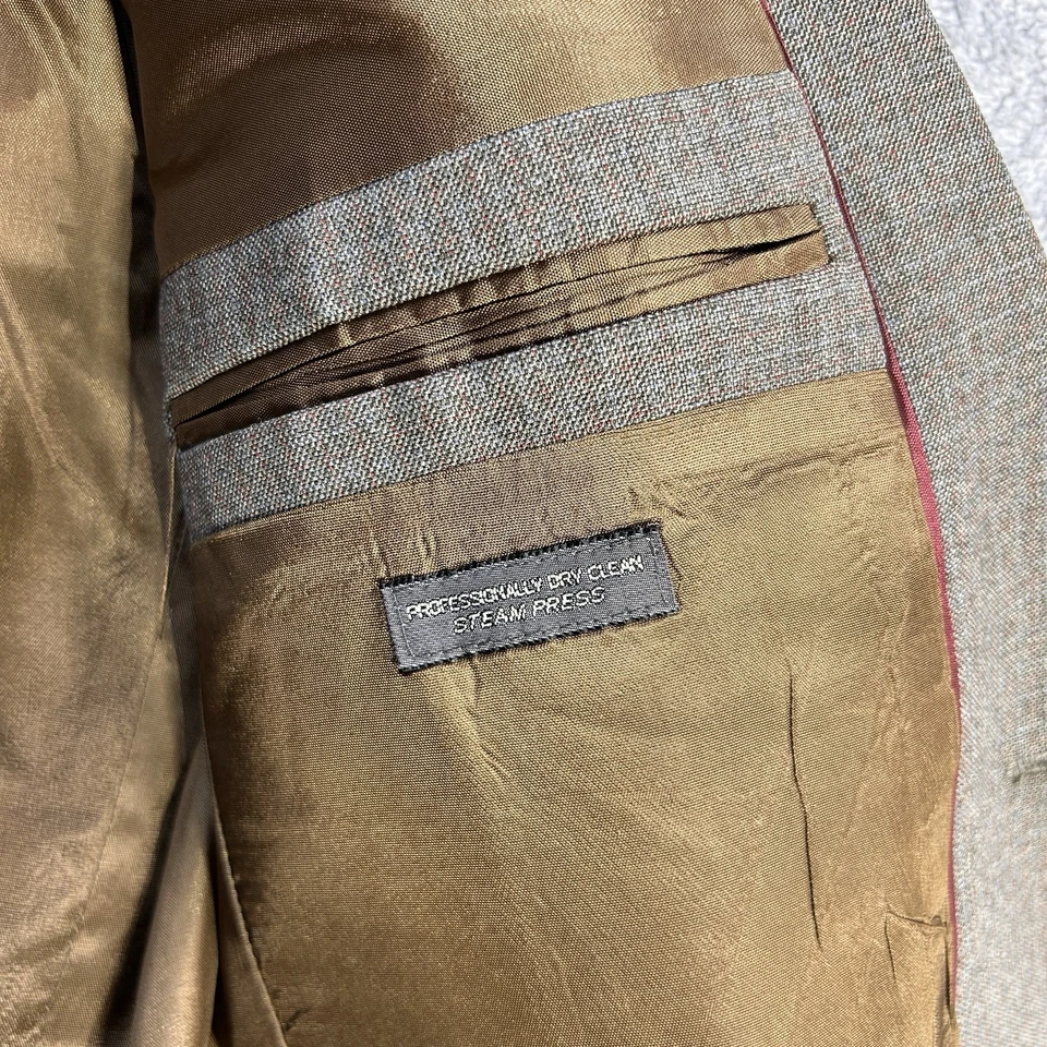 Abrigo Deportivo De Colección Levi’s Business Class Hombre Blazer 42R Marrón Mezcla Lana 2 Botones Foto 3 de 4