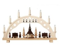Schwibbogen Seiffener Kirche 53Cm Leuchterbogen NEU Seiffen Weihnacht Erzgebirge