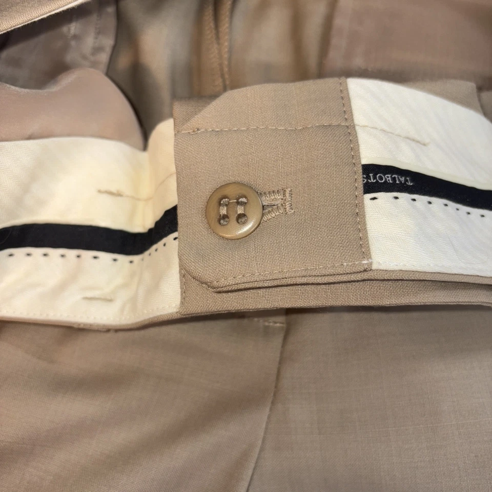 Pantalones de vestir Talbots mezcla de lana para mujer talla 10 tostados pierna curvilínea elástica oficina Foto 4 de 4