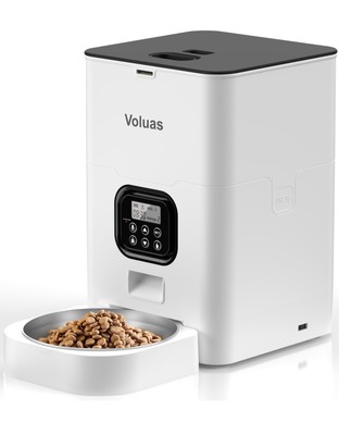 Automatic Cat Feeder with Timer, Portion Control  Voice Recorder for Pets