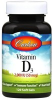 Carlson Vitamin D3 2000 Iu - 120 Weichkapseln