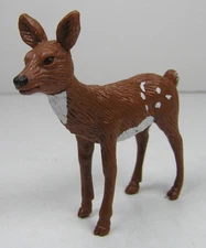 Unbranded Brown Deer 2.25" Long Plastic Animal Toy Figure No COO