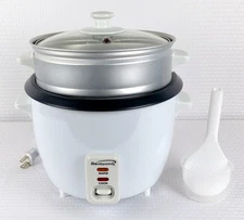 Brentwood Rice Cooker with Steamer 5 Cups | TS-600S | Open Box | New and Unused