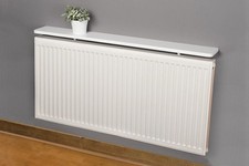 White Rounded Radiator Shelf 48X6 Inch 120X15X1.8Cm | Helps Deflect the Heat Bac
