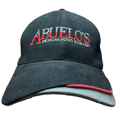 Abuelos Mexican Food Embassy Dia del Padre Head To Toe Black Strapback Hat Cap