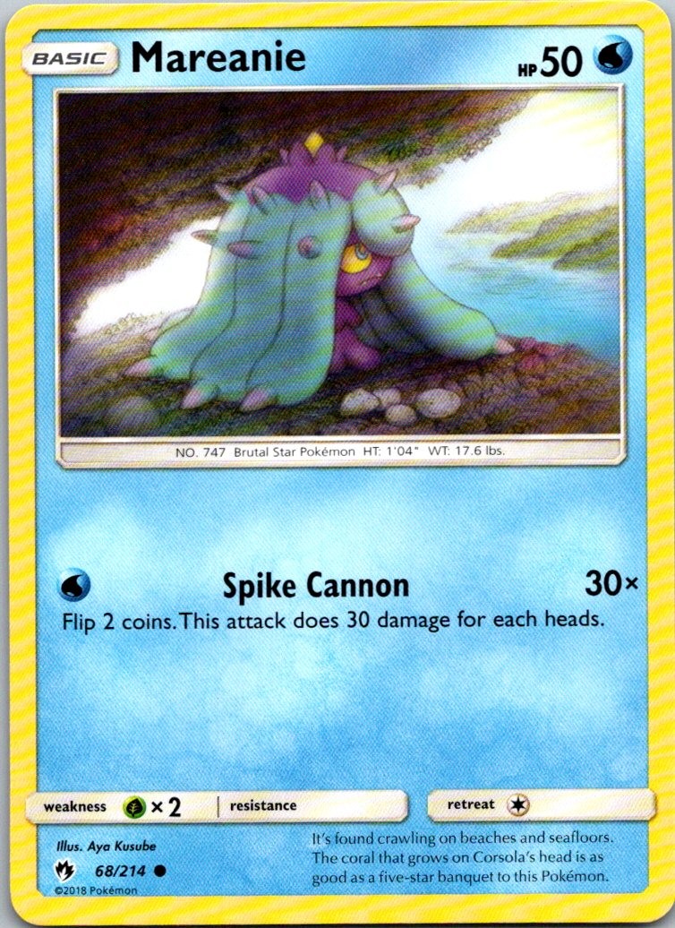 Mareanie 68/214 Lost Thunder Pokemon TCG C NM