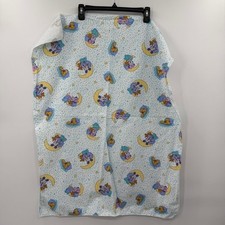 Vintage Disney Mickey Mouse Minnie Moon Blue Receiving Baby Blanket