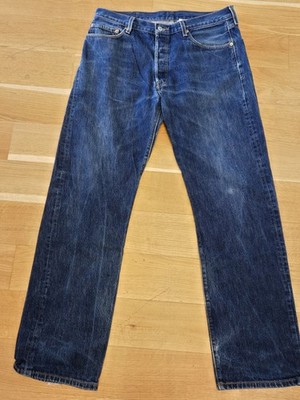 Levi's 501 W36 L34 Herren Jeans Dunkelblau Schwerer Dicker Denim Vintage 333M #6