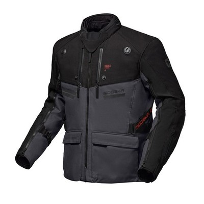Modeka Atlaz Adventure Herren Motorrad Jacke Gr. XL - Dunkelgrau Schwarz