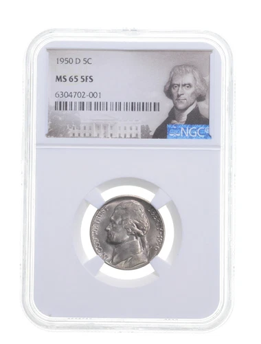 1950-D MS65 FS FULL STEPS Jefferson Nickel NGC Graded Special Label *7465