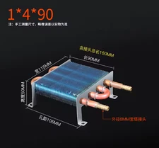 1X4X90mm Freezer Refrigerated Freezer Copper Tube Fin Air-cooled Condenser
