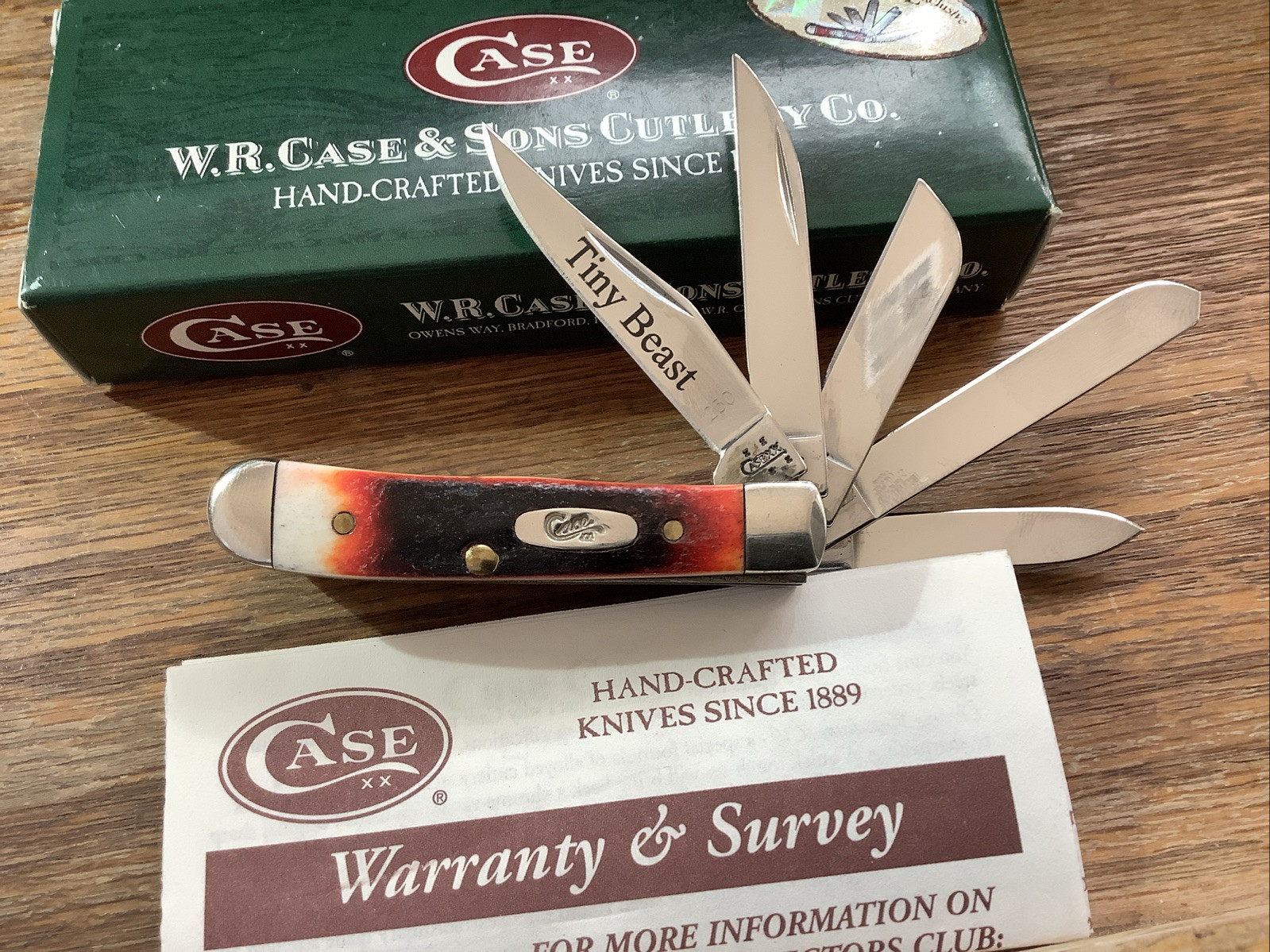 Case XX 2006 Tiny Trapper Beast RED STAG 55154 SS Knife Shepherd