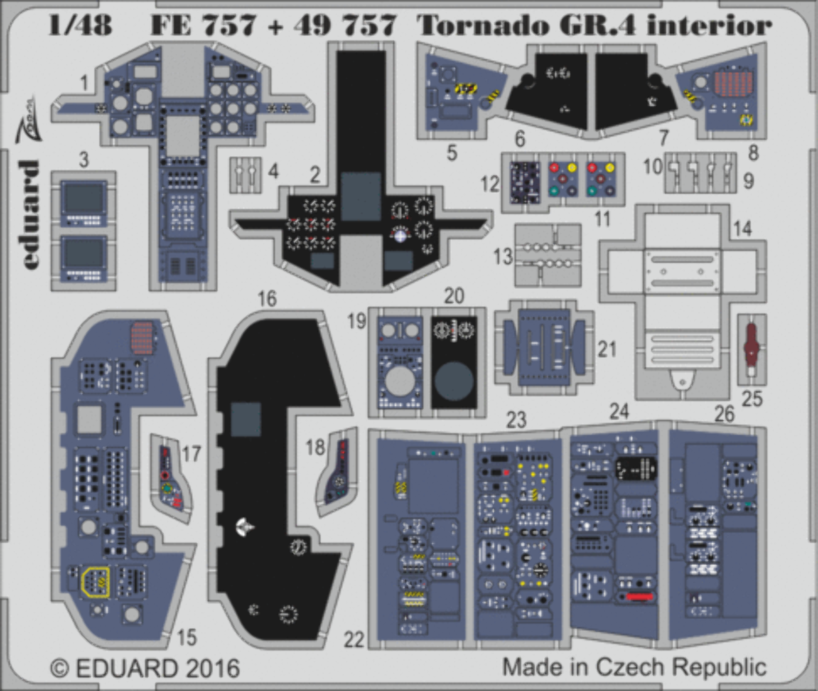 Eduard FE757 1:48 Panavia Tornado GR.4 interior for Revell
