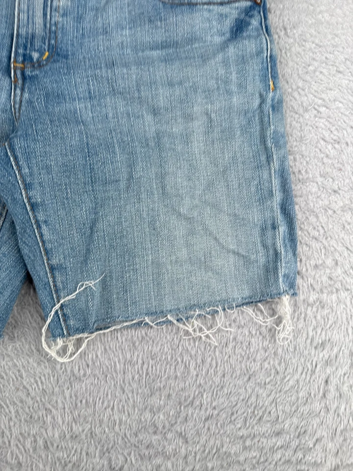 Polo Ralph Lauren Shorts Womens 8 Blue Denim Cutoff Cotton Blend Low Rise 30x7 - Image 2 of 4
