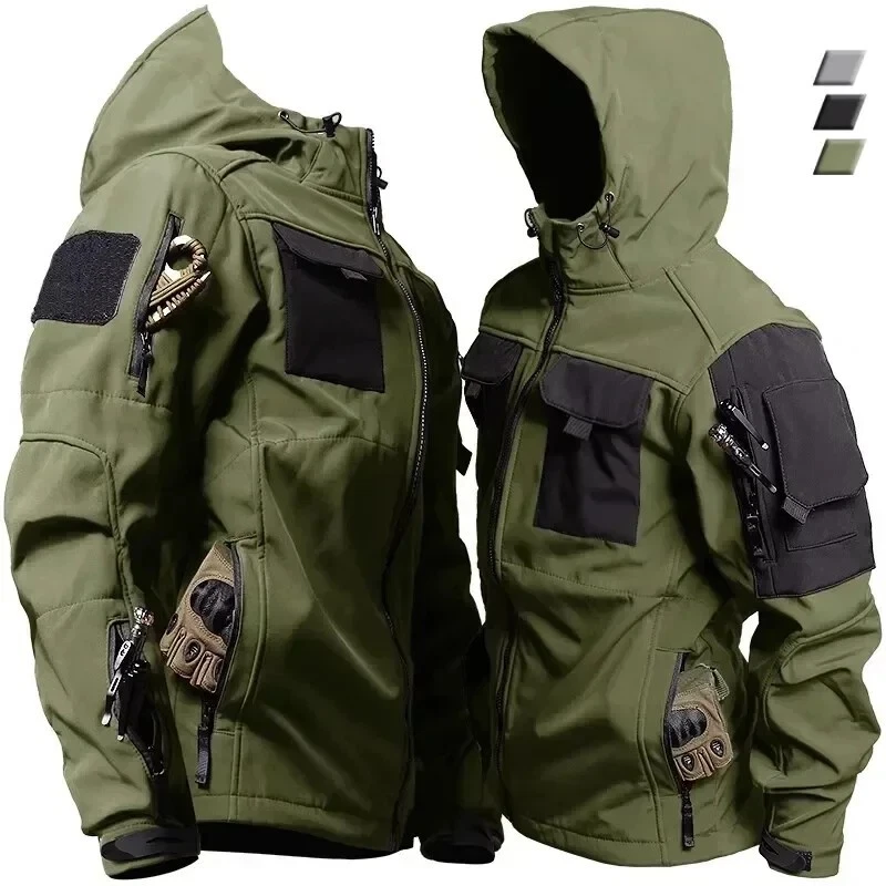 Unisex Tactical Jacket Military Outdoor Hooded Windbreaker Work Soft Shell Coat
Opens in a new windo