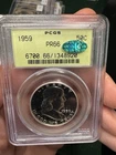 1959 Franklin Half PCGS PR66 Looks Cameo Frosty PF66 CAC OGH