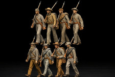 ACW Confederate Soldiers 65mm Resin Figures 3D Printed Civil War Infantry