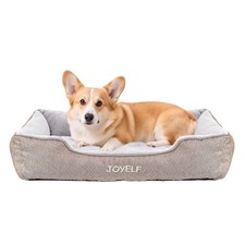 Rectangle Dog Bed Calming Cat Bed Sofa, Cute Fluffy Pet Couch Bed for Medium ...