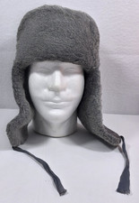 Vintage Russian Soviet Soldier's Military Uniform Winter Ushanka Hat USSR Sz 58