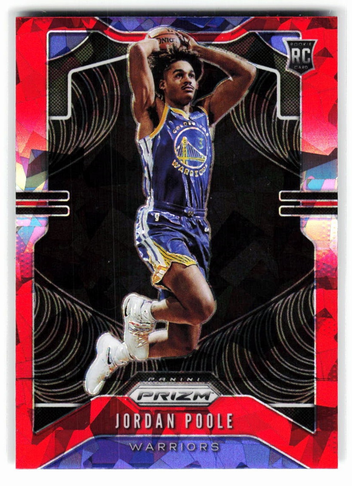 2019 Panini Prizm Jordan Poole Prizms Red Ice #272 RC Warriors