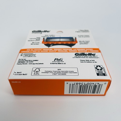 Gillette Fusion 5 Razor Blade Refills - 4 Cartridges Also Fits Proglide Model - Picture 11 of 12