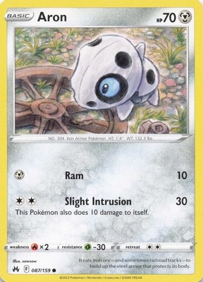 Pokémon TCG - Aron - Crown Zenith - 087/159 - Common