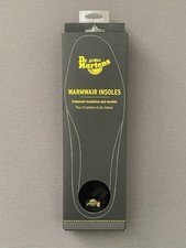 NWB Dr. Martens WarmWair Faux Fur Enhanced Insoles Black US Mens Size 8-10 RARE