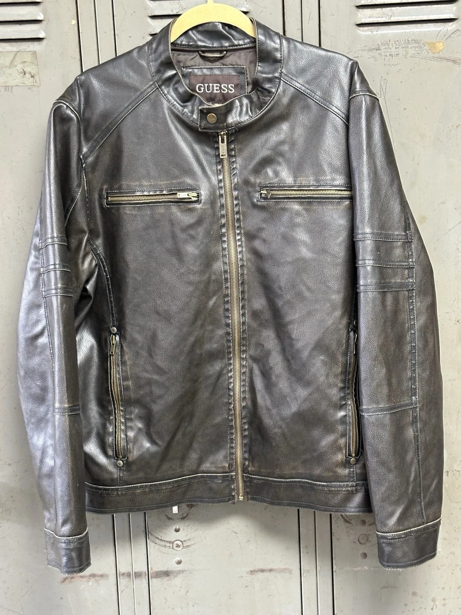 GUESS Leather Jacket products for sale | eBay